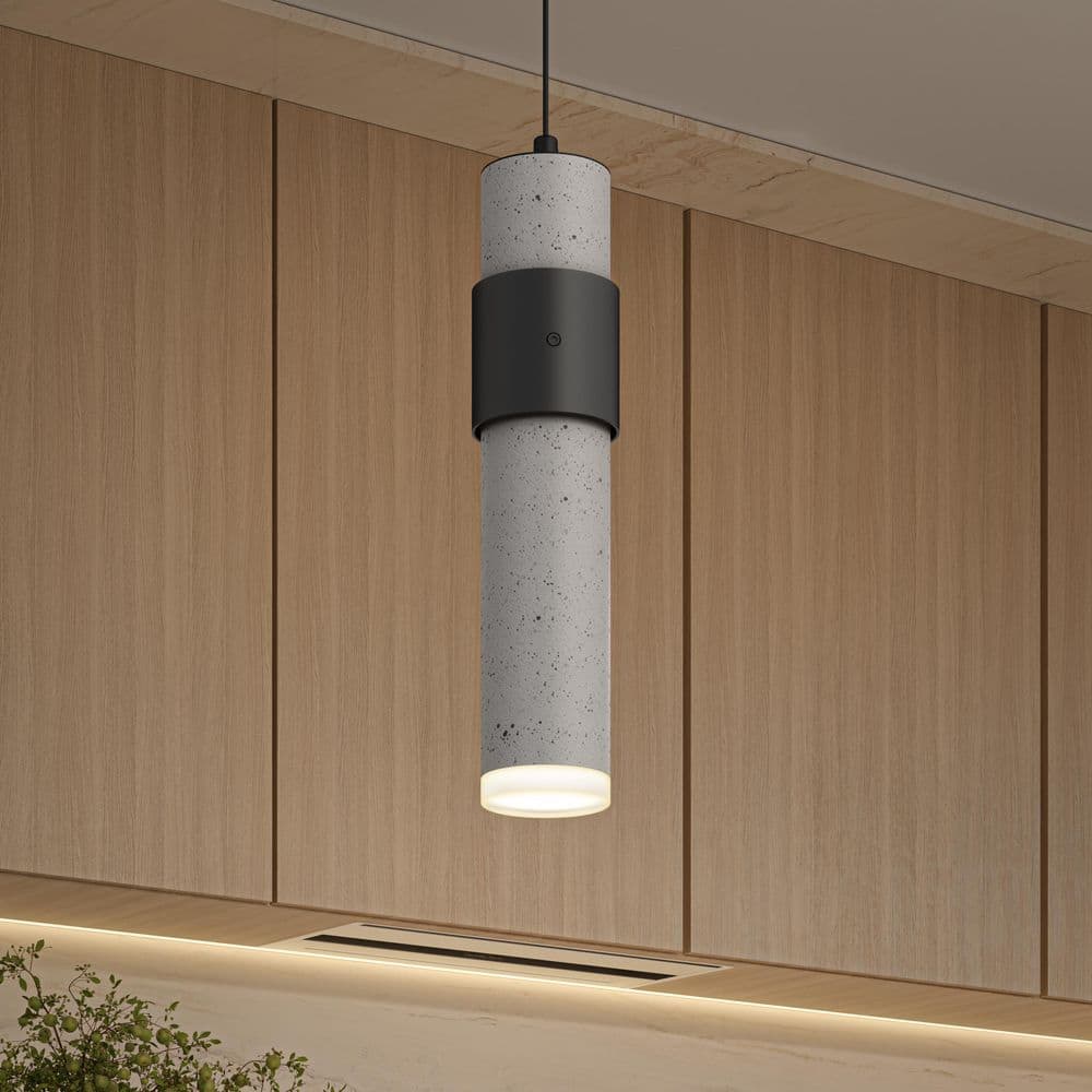 Barden 10-Watt 1-Light Black and Concrete 5CCT Integrated LED Pendant Light price history on PriceWatchPro