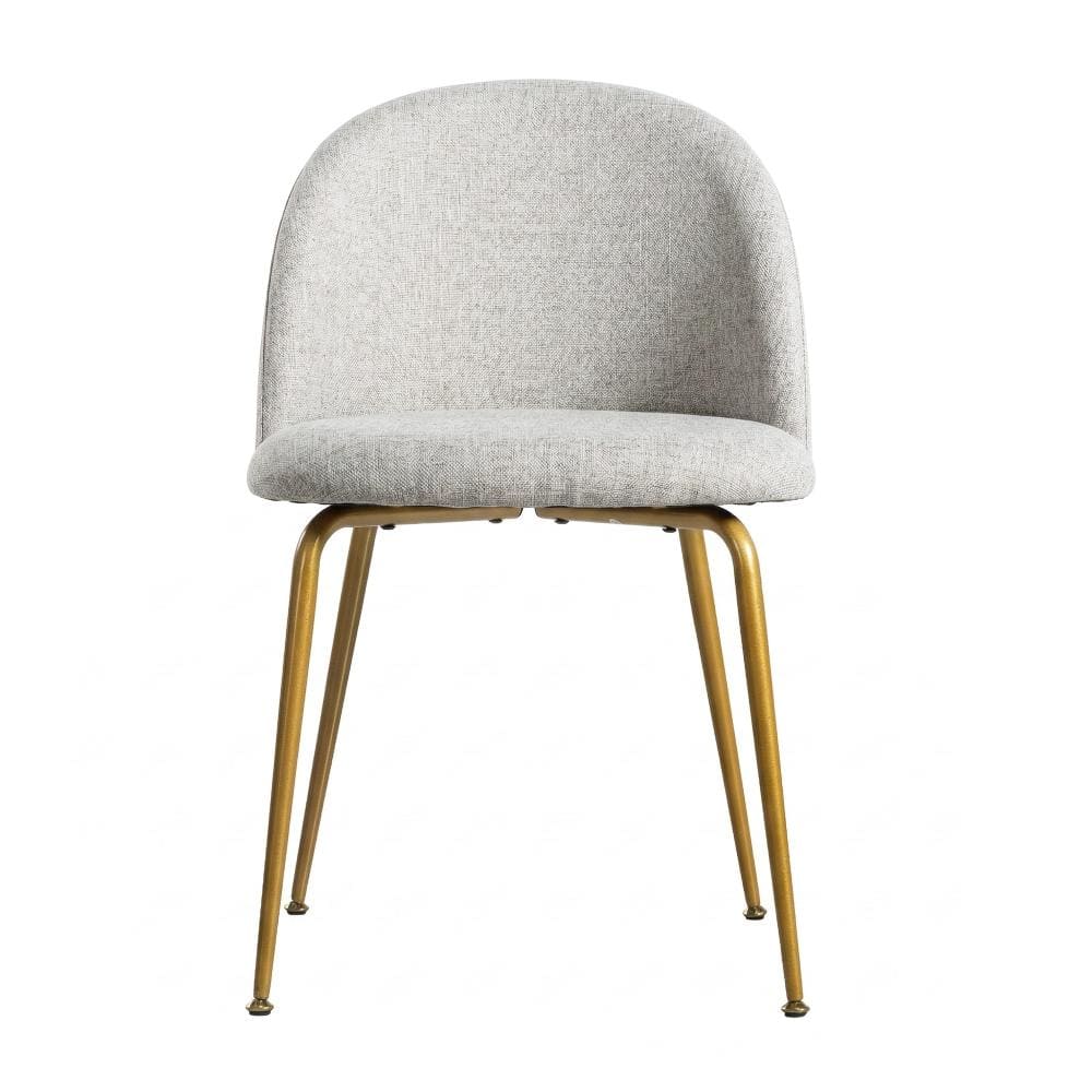 Gray Seat Gold Metal Leg 2-Pack Dining Chair with Sleek Design price history on PriceWatchPro