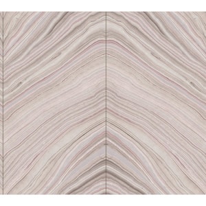 Pink and Purple Onyx Strata Paper Unpasted Matte Wallpaper (27 in. x 27 ft.)