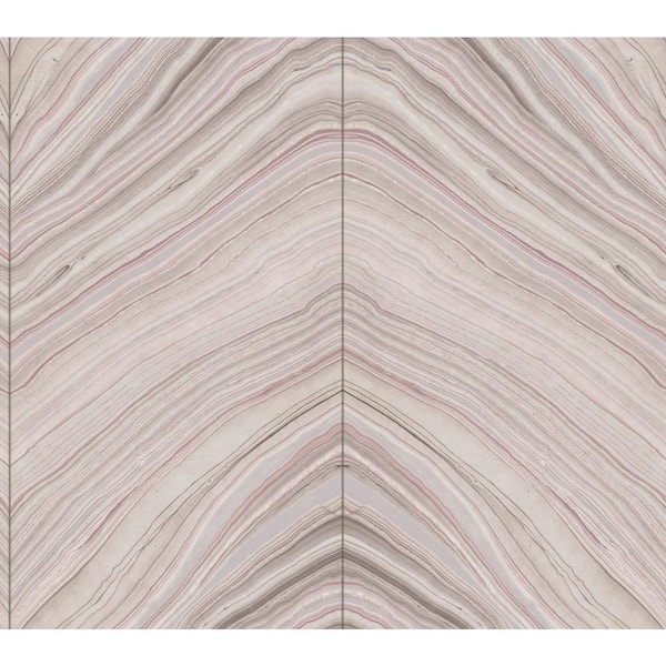 York Wallcoverings Pink and Purple Onyx Strata Paper Unpasted Matte Wallpaper (27 in. x 27 ft.)