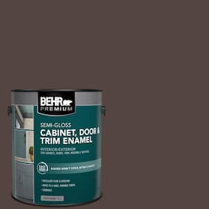 1 gal. #PFC-25 Dark Walnut Semi-Gloss Enamel Interior/Exterior Cabinet, Door & Trim Paint