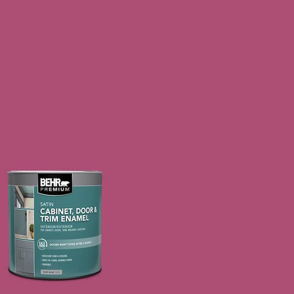 1 qt. #100B-7 Hot Pink Satin Enamel Interior/Exterior Cabinet, Door & Trim Paint