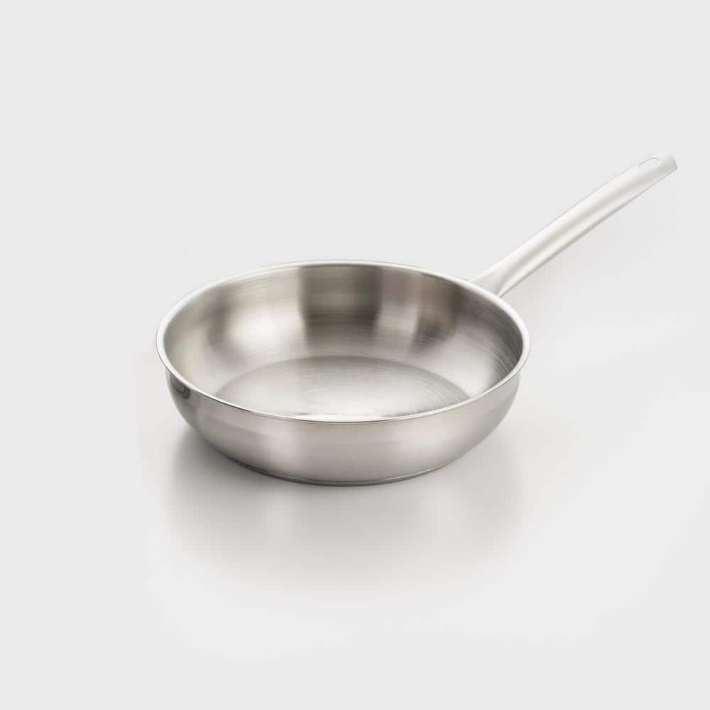 ExcelSteel Stainless Steel 9.5 in. Frying Pan with