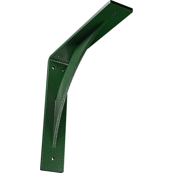 Ekena Millwork 2 in. x 12 in. x 12 in. Steel Hammered Deep Green Legacy Bracket