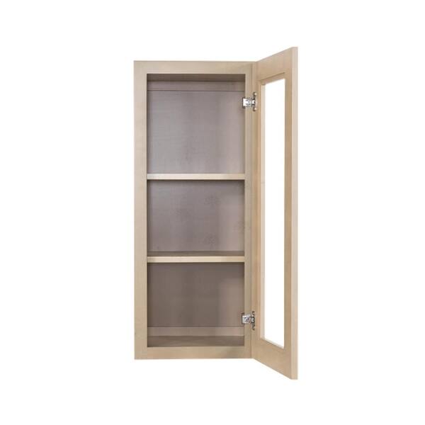 LIFEART CABINETRY Lancaster Shaker Assembled 36x30x12 in. Wall Mullion Door Cabinet with 2 Doors 2 Shelves in Stone Wash