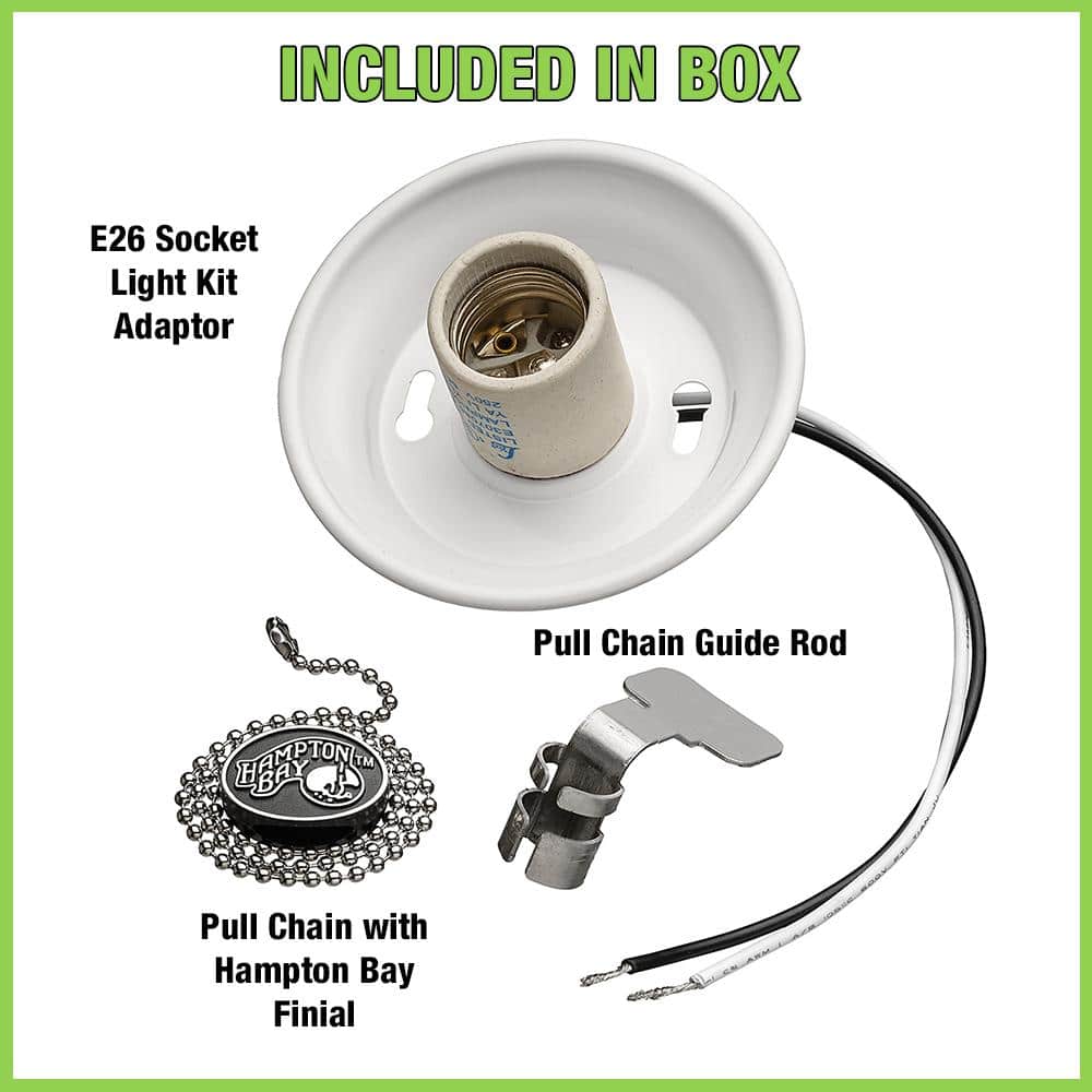 11-inch White LED Ceiling Fan Light Kit with Pull Chain