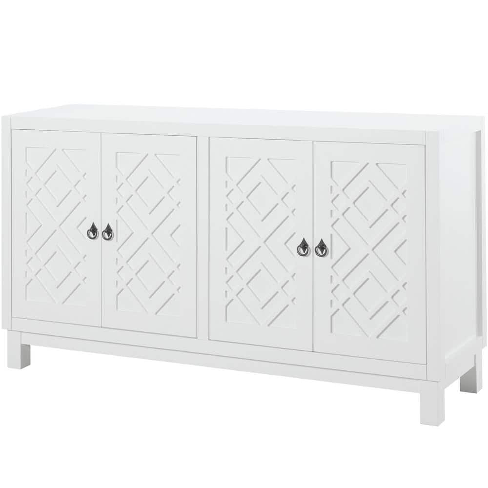 Stella Trading Bobby Chest of Drawers in Sonoma Oak Look, White, Modern  Sideboard with Lots of Storage Space for Your Living Area, 60 x 82 x 35 cm  (W