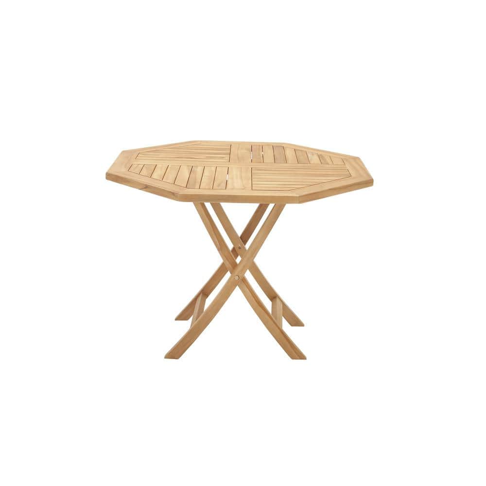 Traditional Teak 4-Person Octagonal Outdoor Dining Set