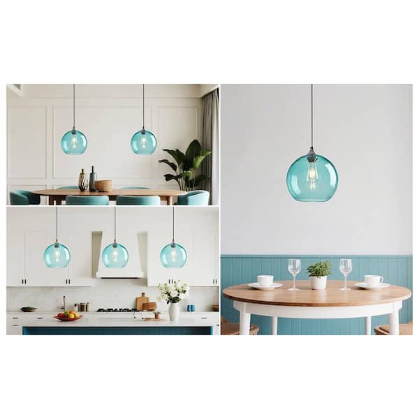 ZHLWIN Home Lighting ‎60 Watts 1 Light 9. 84in Light Blue 3-Pack