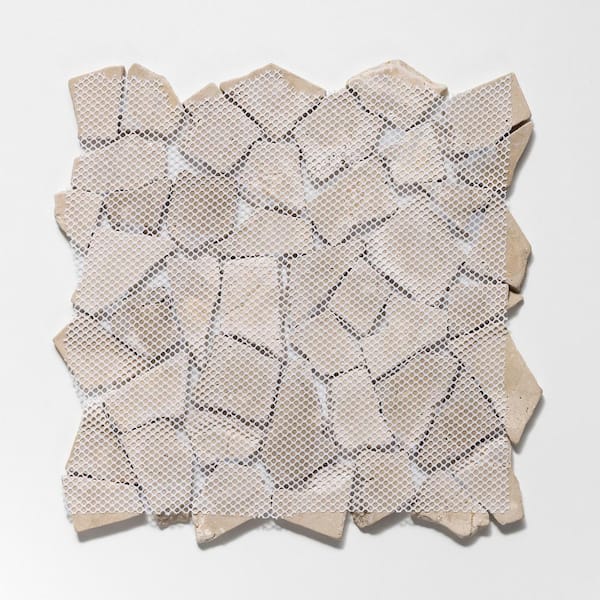 Fit Mosaic Tile Sample Color Tan 4 in. x 6 in.