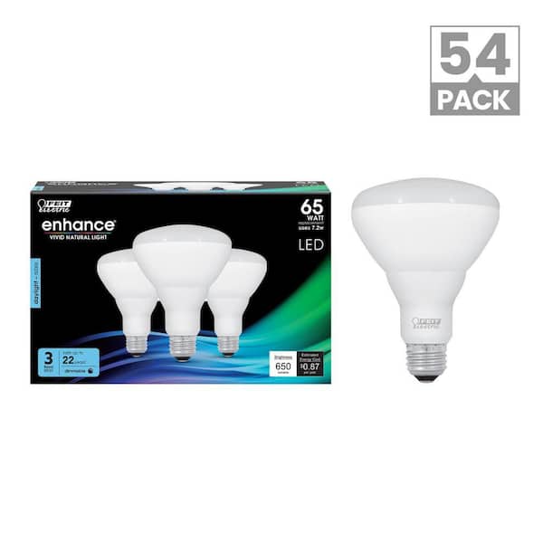 Feit Electric 65-Watt Equivalent BR30 Dimmable CEC Enhance 90+ CRI CEC ...