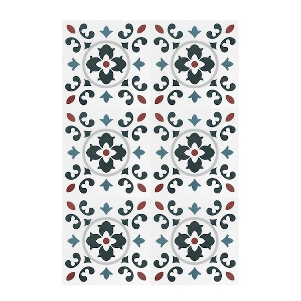 12 in. x 12 in. Vinyl Peel and Stick Backsplash, Wall Tile, Easy to Install, Multi-Colored (12 sq. ft. / 12-Pack)