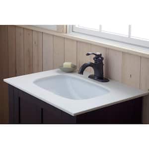 Stinson Drop-In Vitreous China Bathroom Sink in White with Overflow Drain