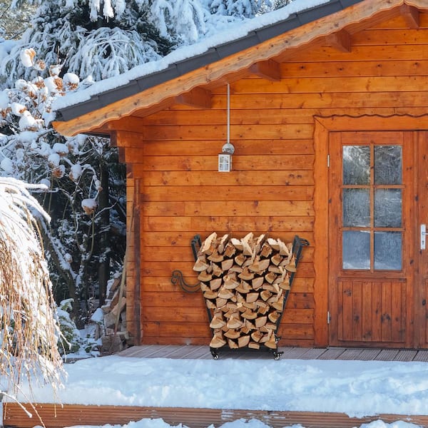 Karl home 33 in. Indoor/Outdoor Firewood Rack 720423857752