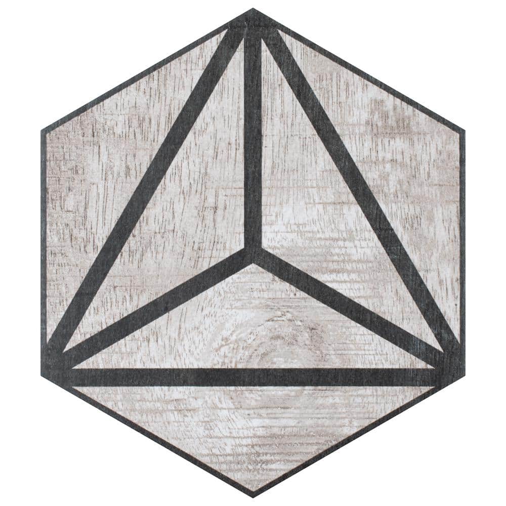 Sawnwood Tribeka Hex Grey 8-5/8 in. x 9-7/8 in. Porcelain Floor and Wall Take Home Tile Sample price history on PriceWatchPro