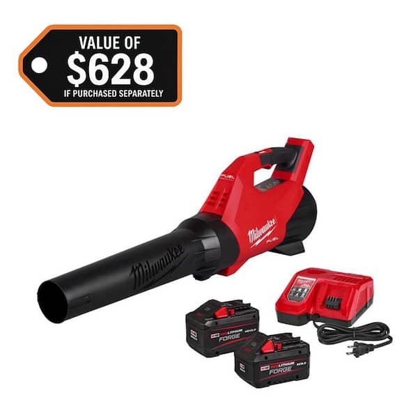M18 FUEL 120 MPH 500 CFM 18V Brushless Cordless Battery Powered Leaf Blower Kit w/ (2) FORGE Batteries, Rapid Charger