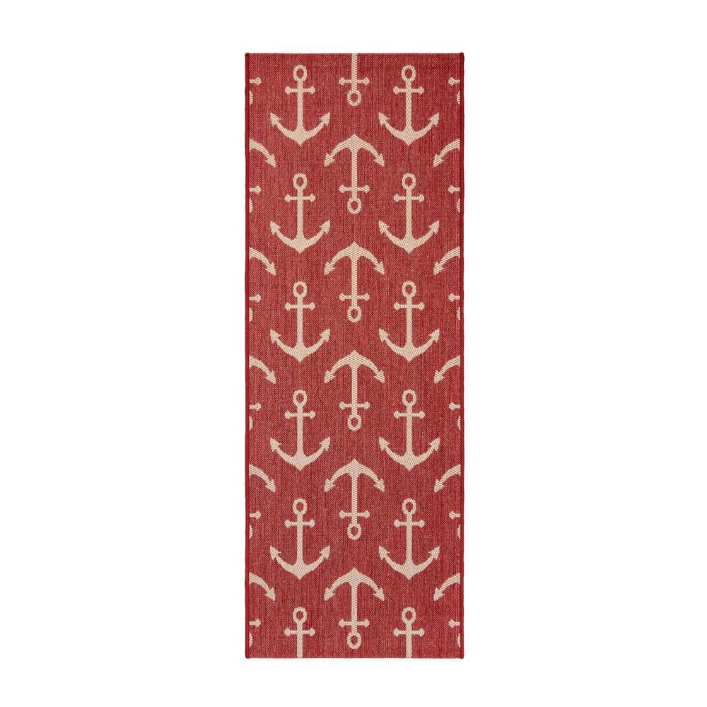 Paseo Maritime Anchors Red/Grain 2 ft. x 6 ft. Indoor/Outdoor Area Rug price history on PriceWatchPro