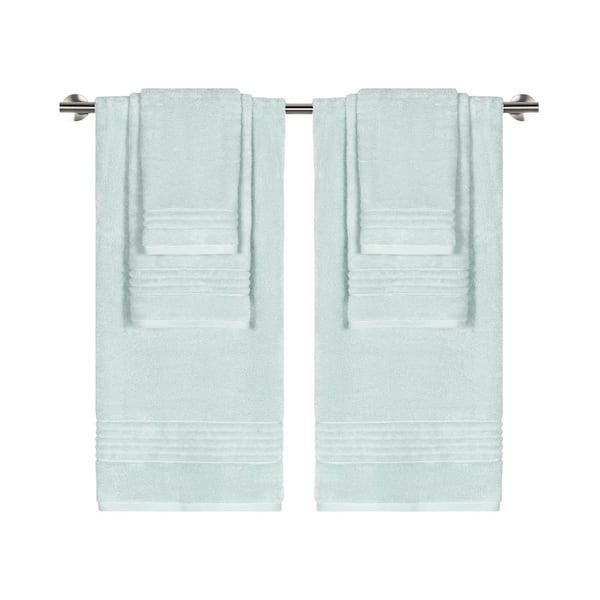 Caro Home 6-Piece Slate Blue Coventry Cotton Towel Set 6PC2476T263212 - The  Home Depot