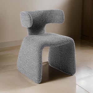 Gray Polyester Metal Frame Dining Chair