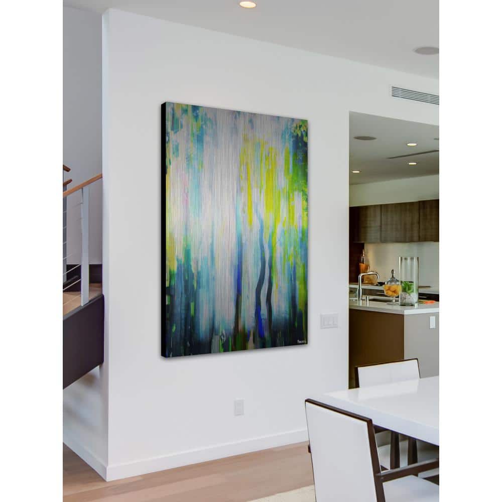 24 in. H x 16 in. W Waterfall by Parvez Taj Printed Brushed Aluminum W