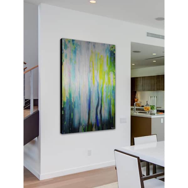 Unbranded 24 in. H x 16 in. W "Waterfall" by Parvez Taj Printed Brushed Aluminum Wall Art