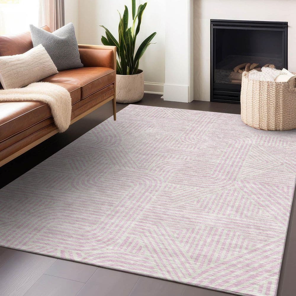 Chantille Machine Washable Indoor/Outdoor Abstract ACN917 Pink 10 ft. x 14 ft. Area Rug price history on PriceWatchPro