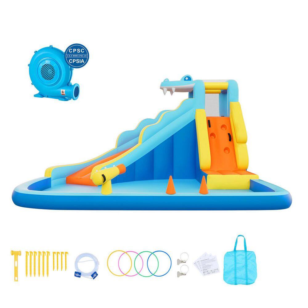 11.6 x 13.1 x 7.7 ft. Inflatable Bounce House Water Slide, Splash Pool & Water Ring Toss, Climbing Wall price history on PriceWatchPro