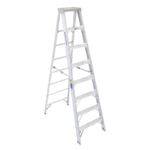8 ft. Aluminum Step Ladder with 375 lb. Load Capacity Type IAA Duty Rating