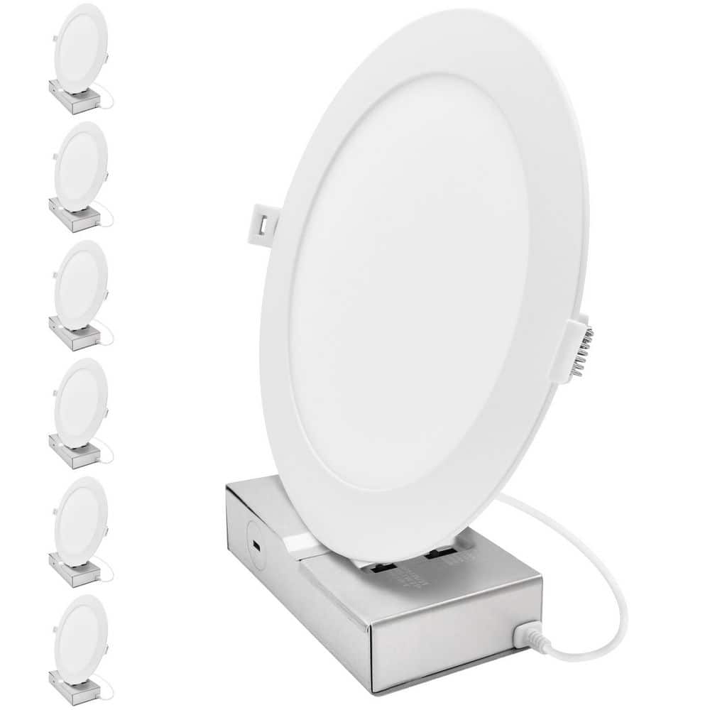 8 In. Integrated LED Recessed Light with JBox, 5CCT, 13W-18W, Up to 1500LM, CRI90, Dimmable 120-277V IC Rated ETL 6 Pack price history on PriceWatchPro