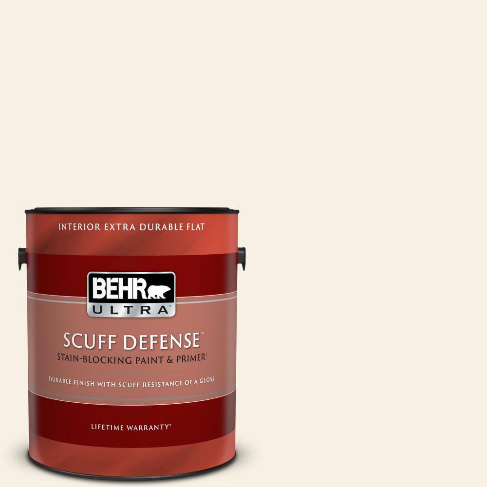 BEHR ULTRA 1 gal. ORW14 White Veil Extra Durable Flat Interior Paint