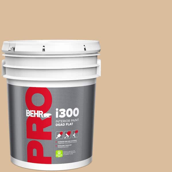 5 gal. #BXC-40 Soft Wheat Dead Flat Interior Paint