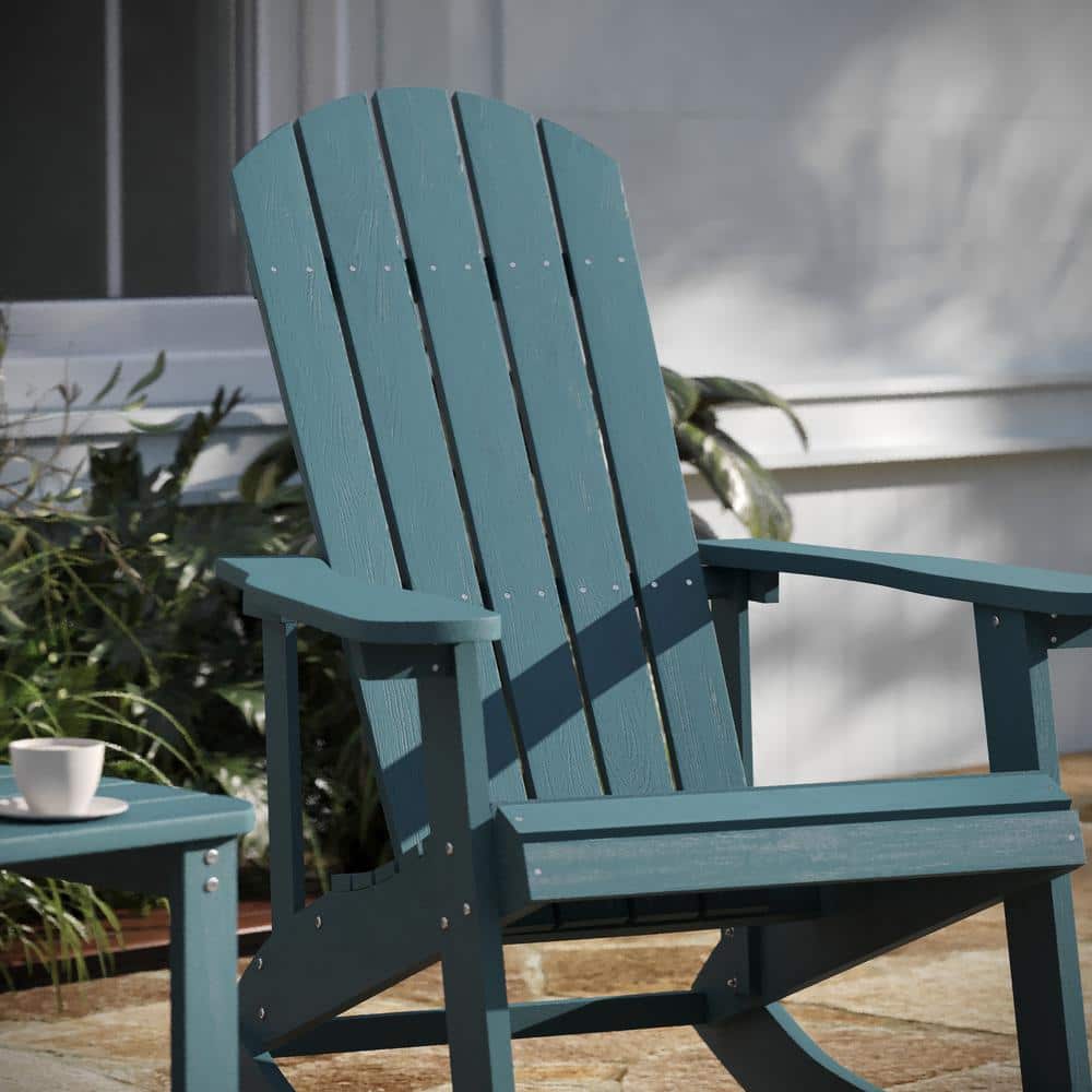 Sea Foam Polystyrene 3-Piece Rocking Chair Patio Set