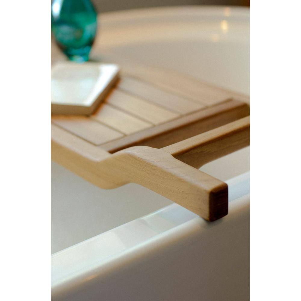 Coach 31.5" Teak Wood Tub Caddy and Seat