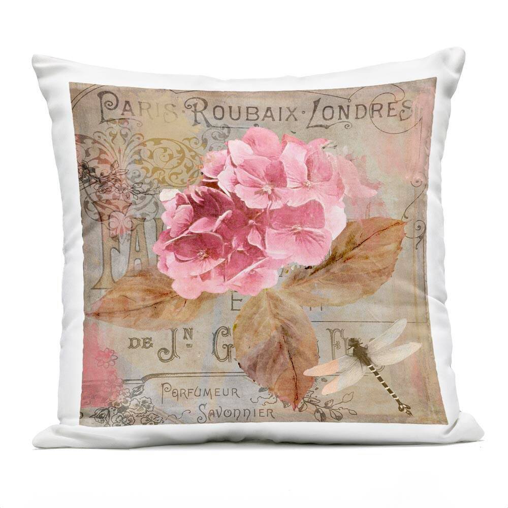 Vintage French Hydrangea Pink Square Outdoor Throw Pillow price history on PriceWatchPro