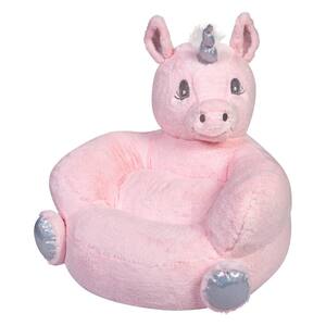 Children's Plush Pink Unicorn Character Chair