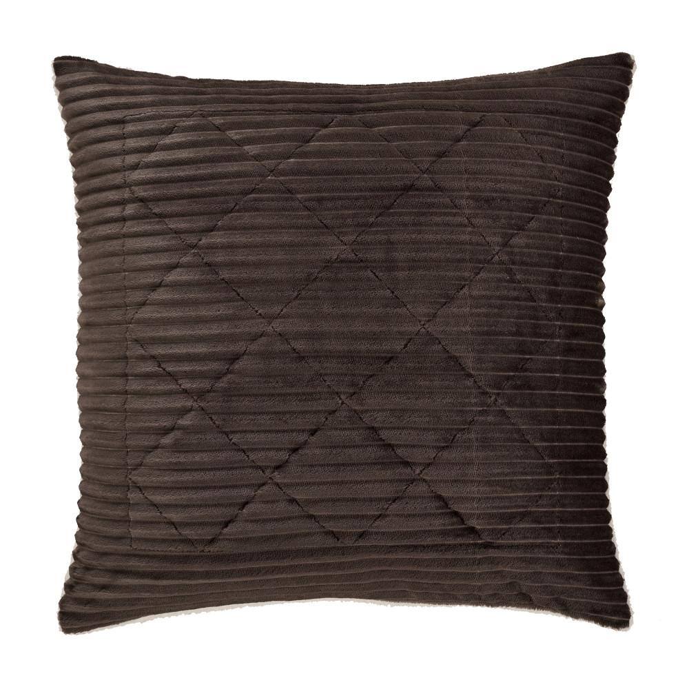 Emmett Mocha Solid Polyester Euro Sham 26 In. L X 26 In. W