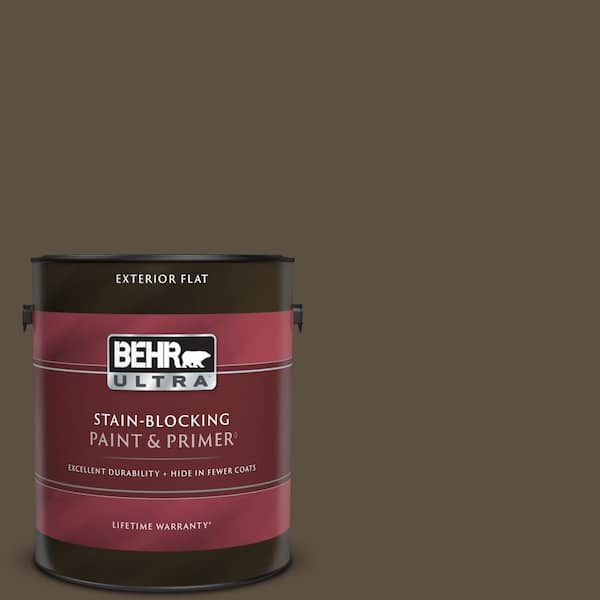BEHR ULTRA 1 gal. #S-H-710 Dried Leaf Flat Exterior Paint & Primer