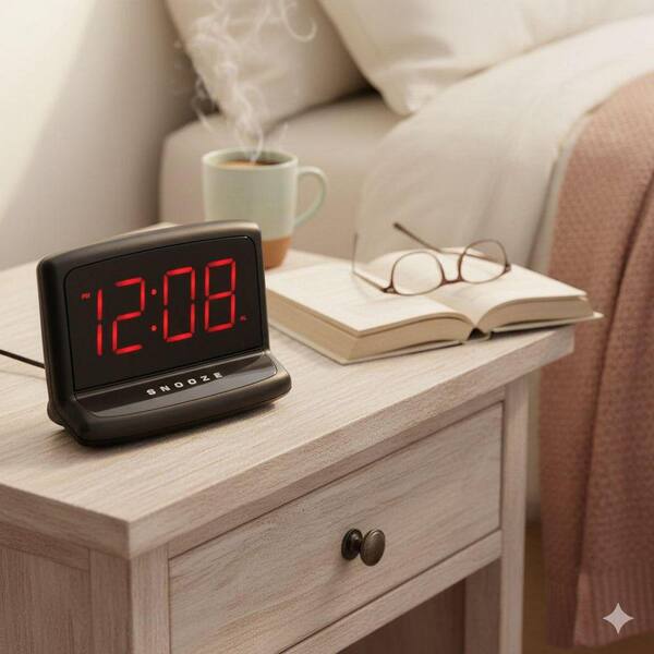 Westclox Large 1.4 in. Led Black Digital Alarm Clock-Model# 71035