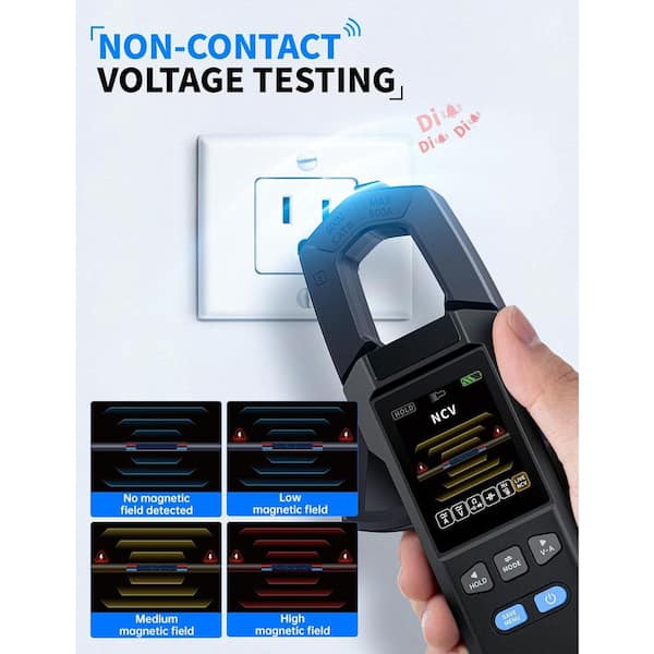 Lukyamzn Digital Clamp Meter Multimeter 9999 Counts TRMS, 600 Amp