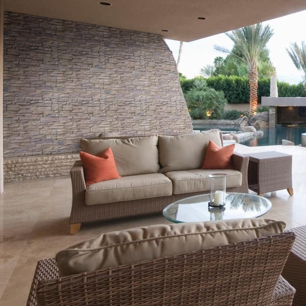 Bayside Sand Ledger 9 in. x 19.5 in. Textured Cement Concrete Look Wall Tile (6 sq. ft./Case)