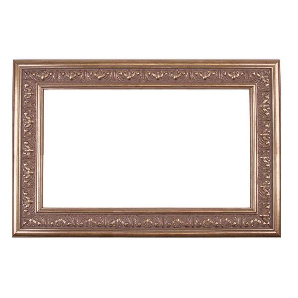 MirrorChic Milan 24 in. x 20 in. Mirror Frame Kit in Weathered Silver - Mirror Not Included