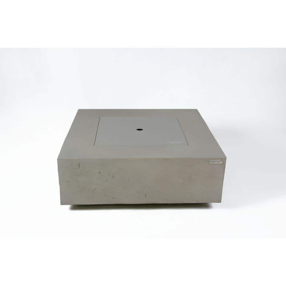Capertee 40 in. x 40 in. x 15 in. Square Concrete Natural Gas Fire Pit Tabl