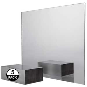 24 in. x 48 in. x 0.118 (1/8) in. Silver Acrylic Mirror Sheet (5 pack)