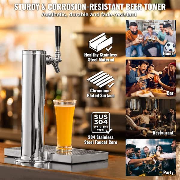 SVOPES Kegerator Tower Kit, Single Tap Beer Dispenser