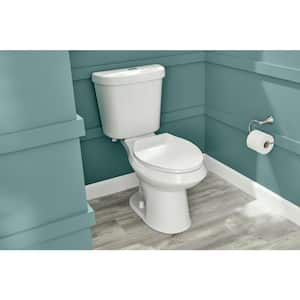 2-piece 1.1 GPF/1.6 GPF High Efficiency Dual Flush Complete Elongated Toilet in White, Seat Included (9-Pack)