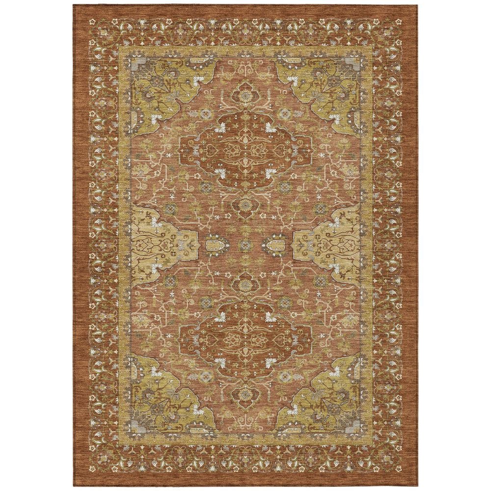 Chantille Machine Washable Indoor/Outdoor Abstract ACN2854 Paprika 3 ft. x 5 ft. Area Rug price history on PriceWatchPro