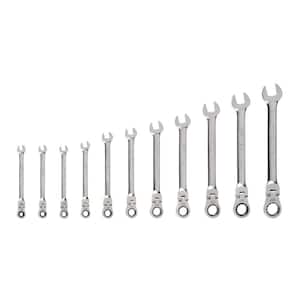 11-Piece (1/4-3/4 in.) Flex Head 12-Point Ratcheting Combination Wrench Set