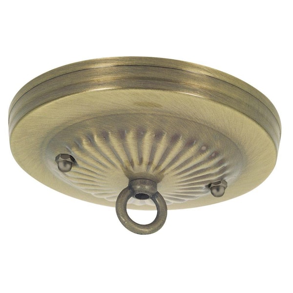 Antique Brass Traditional Canopy Kit, Brass Ceiling Light Canopy