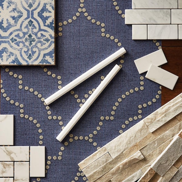 Marazzi      Developed by Nature Calacatta 12 in. x 14 in. x 6 mm Ceramic Mosaic Floor and Wall Tile (0.67 sq. ft. / piece)