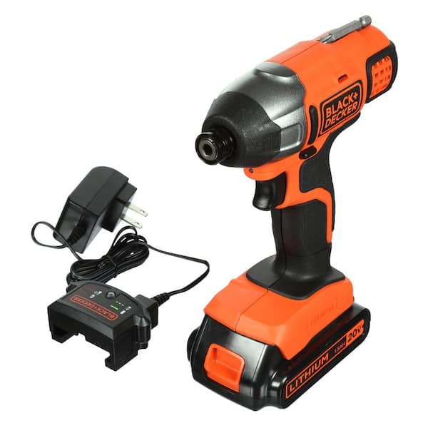 BLACK+DECKER 20-Volt MAX* Lithium-Ion Cordless Impact Driver, BDCI20C